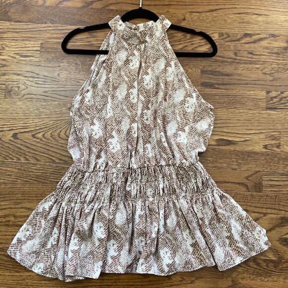 LAST one! NWT Sleeveless Snakeskin Print Blouse By Glam, Size Large - Picture 3 of 7